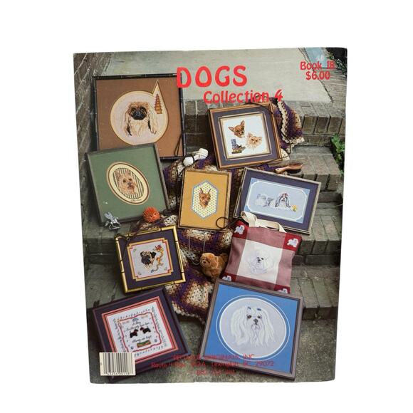 Vintage Dogs Collection 4 Cross Stitch Design Pamphlet 1984 Pegasus Publication - Picture 5 of 5